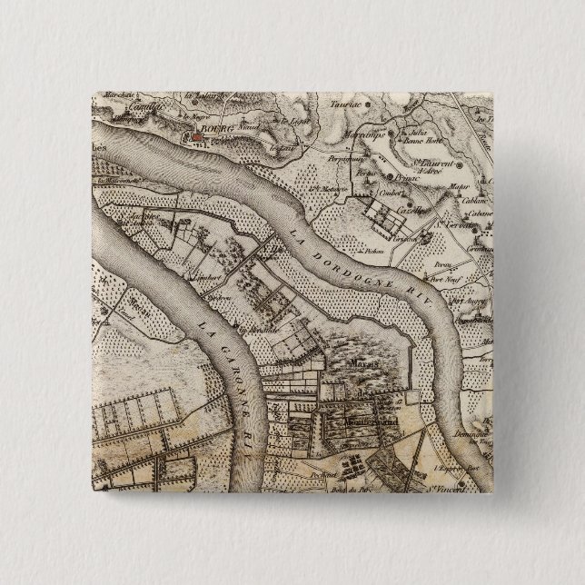 Badge Carré 5 Cm Bec d'Ambes (Devant)