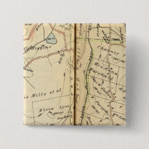 Badge Carré 5 Cm Bedford, New York