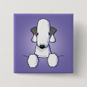 Badge Carré 5 Cm Bedlington Terrier