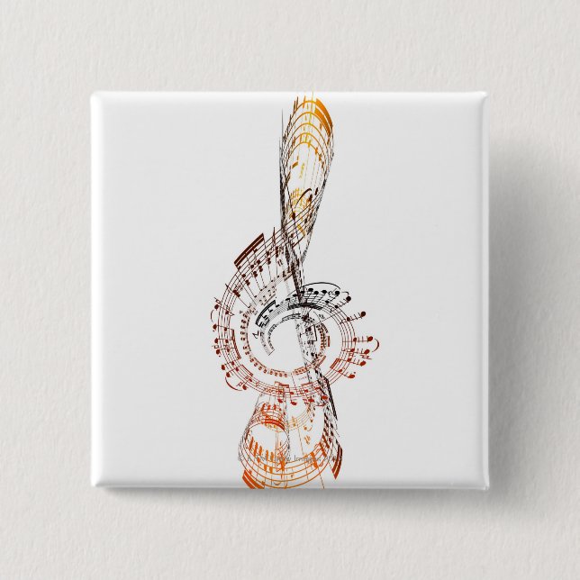 Badge Carré 5 Cm Beethoven (Devant)