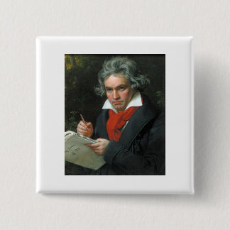 Badge Carré 5 Cm Beethoven Cadeaux T-shirts Collections EN SOLDE