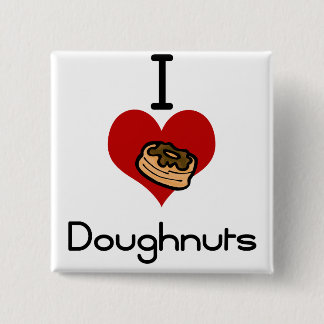 Badge Carré 5 Cm Beignet du l'amour-coeur I