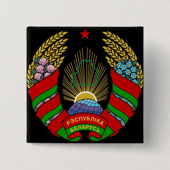 Badge Carré 5 Cm belarus emblem (Devant)