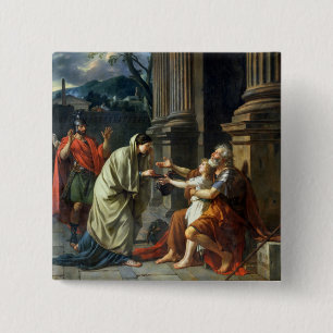 Badge Carré 5 Cm Belisarius priant pour l'aumône, 1781