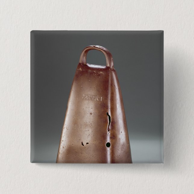 Badge Carré 5 Cm Bell de Clogher, d'Irlande (Devant)