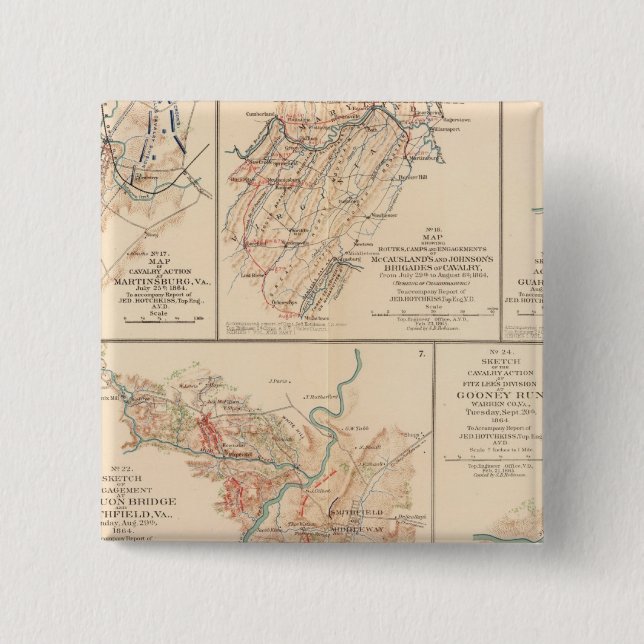 Badge Carré 5 Cm Belle Grove (Devant)