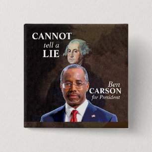 Badge Carré 5 Cm Ben Carson pour le président