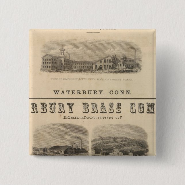 Badge Carré 5 Cm Benedict et Burnham Manufacturing Company (Devant)