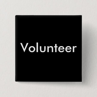Badge Carré 5 Cm Bénévole Noir Blanc