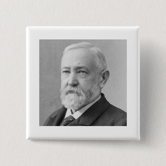 Badge Carré 5 Cm Benjamin Harrison 23 (Devant)