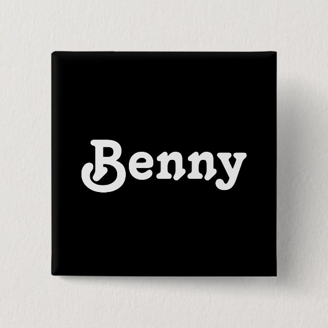 Badge Carré 5 Cm Benny (Devant)