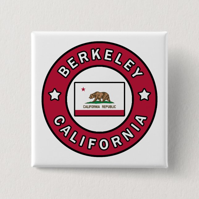 Badge Carré 5 Cm Berkeley Californie (Devant)