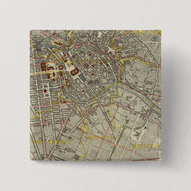 Badge Carré 5 Cm Berlin (Devant)
