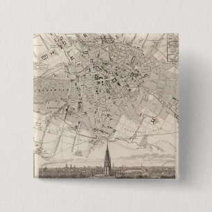 Badge Carré 5 Cm Berlin 2