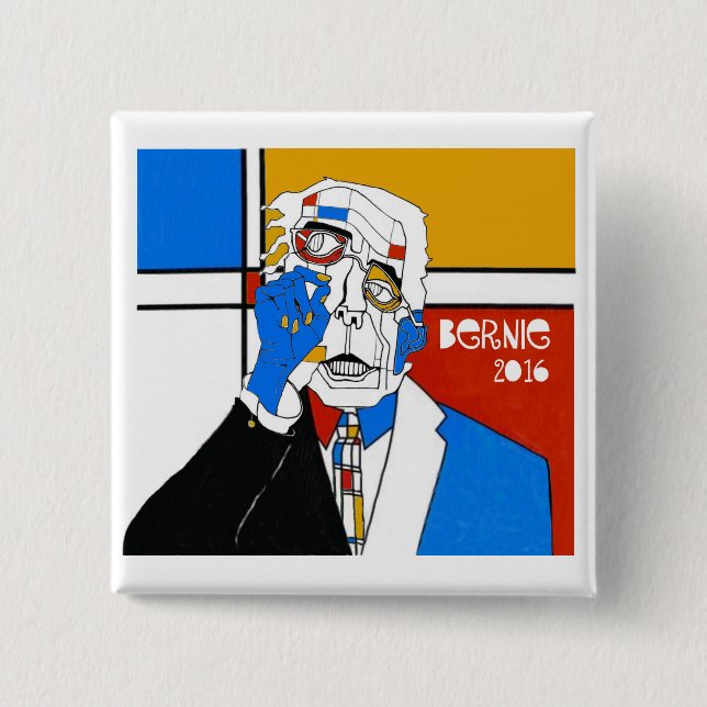Badge Carré 5 Cm Bernie '16 (Devant)