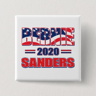 Badge Carré 5 Cm Bernie Sanders à la présidence en 2020