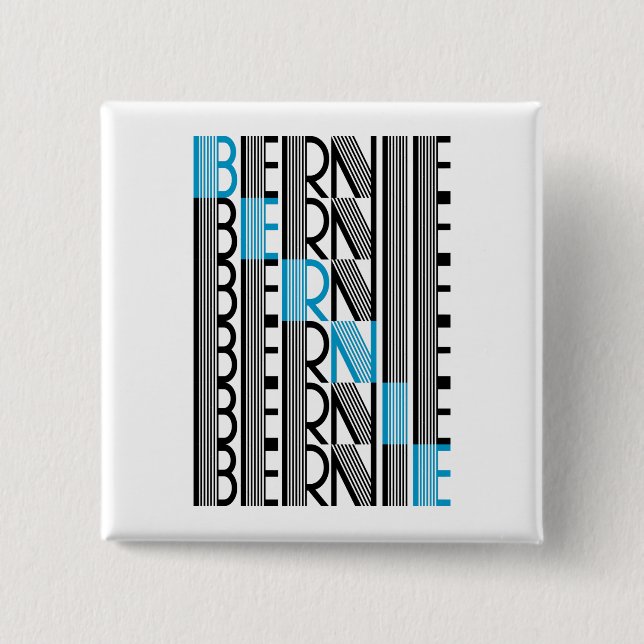 Badge Carré 5 Cm BERNIE sanders textuel (Devant)