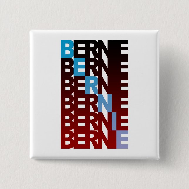 Badge Carré 5 Cm BERNIE sanders textuelBern (Devant)