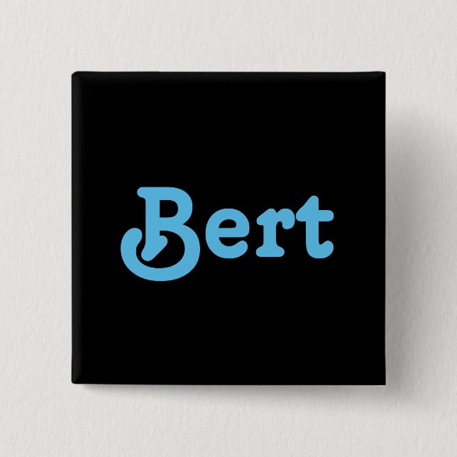 Badge Carré 5 Cm Bert Bouton (Devant)