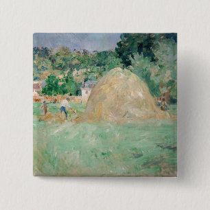 Badge Carré 5 Cm Berthe Morisot - Meules de foin à Bougival