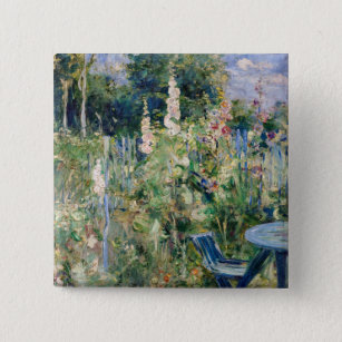 Badge Carré 5 Cm Berthe Morisot - Tremieres Rose