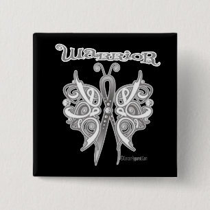 Badge Carré 5 Cm Beurre celtique du guerrier du cancer du poumon