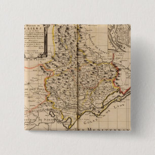 Badge Carré 5 Cm Béziers France