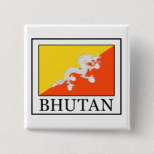 Badge Carré 5 Cm Bhoutan