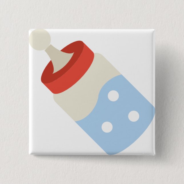 Badge Carré 5 Cm biberon (Devant)