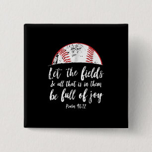 Badge Carré 5 Cm Bible de baseball contre joli psaume chrétien 96