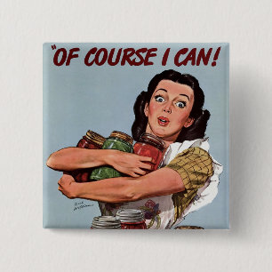 Badge Carré 5 Cm "Bien Sûr Que Je Peux !"