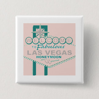 Badge Carré 5 Cm Bienvenue sur Fabulous Las Vegas Honeymoon