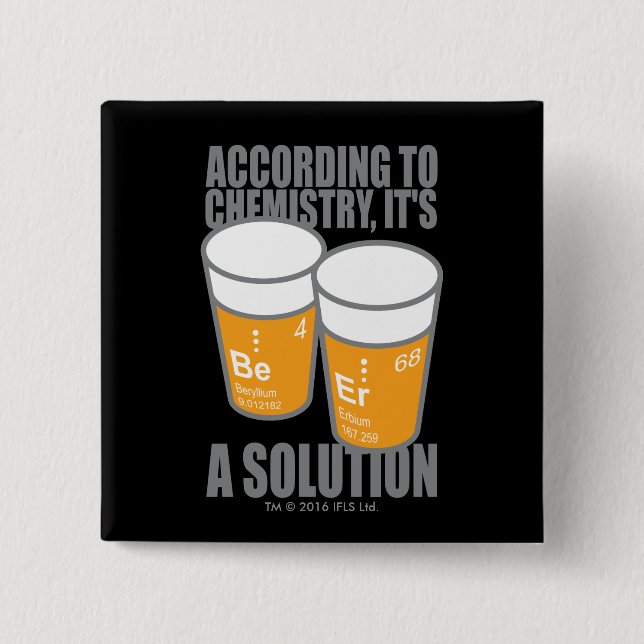 BADGE CARRÉ 5 CM BIÈRE (Devant)