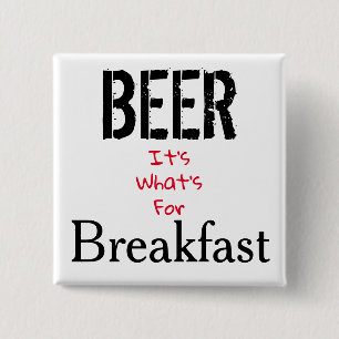 Badge Carré 5 Cm Bière, c'est quoi pour le petit-déjeuner