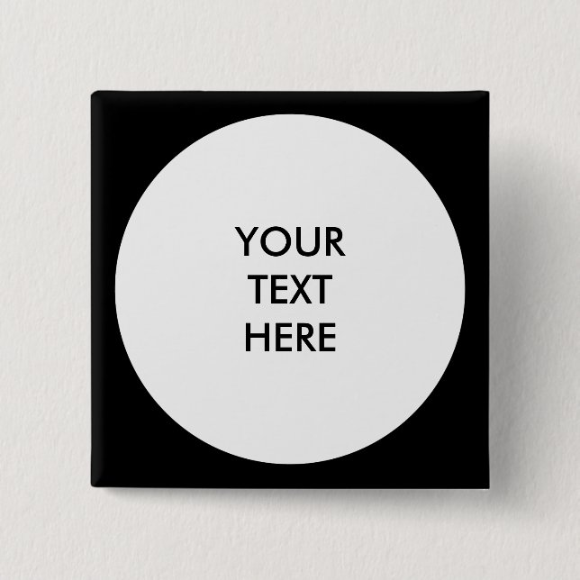 Badge Carré 5 Cm Big Dot blanc + votre dos. & idées (Devant)