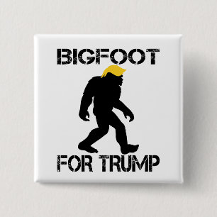 Badge Carré 5 Cm Bigfoot pour les élections de Trump 2024