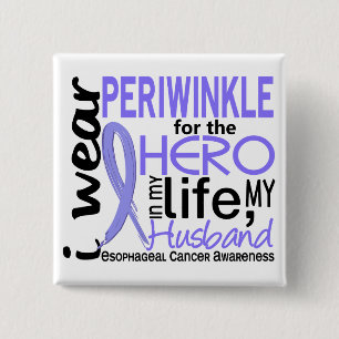 Badge Carré 5 Cm Bigorneau pour le Cancer oesophagien de mari du