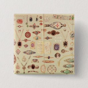 Badge Carré 5 Cm Bijoux du "catalogue de Tiffany", 1890