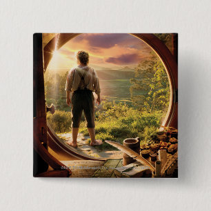 Badge Carré 5 Cm BILBO BAGGINS™ Retour dans le collage de shire