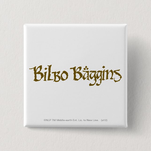 Badge Carré 5 Cm BILBO BAGGINS™ Solide (Devant)