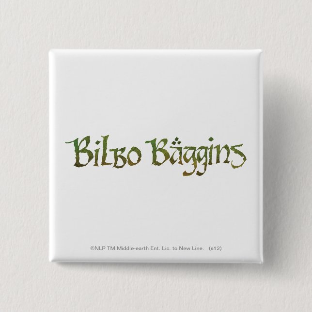 Badge Carré 5 Cm BILBO BAGGINS™ Textured (Devant)
