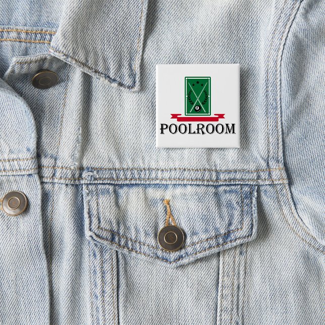 Badge Carré 5 Cm Billard Classique 8 Ball (Créateur téléchargé)