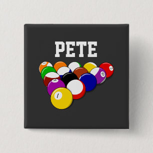 Badge Carré 5 Cm Billard modèle, design populaire