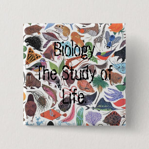 Badge Carré 5 Cm Biologie, biologie l'étude de la vie
