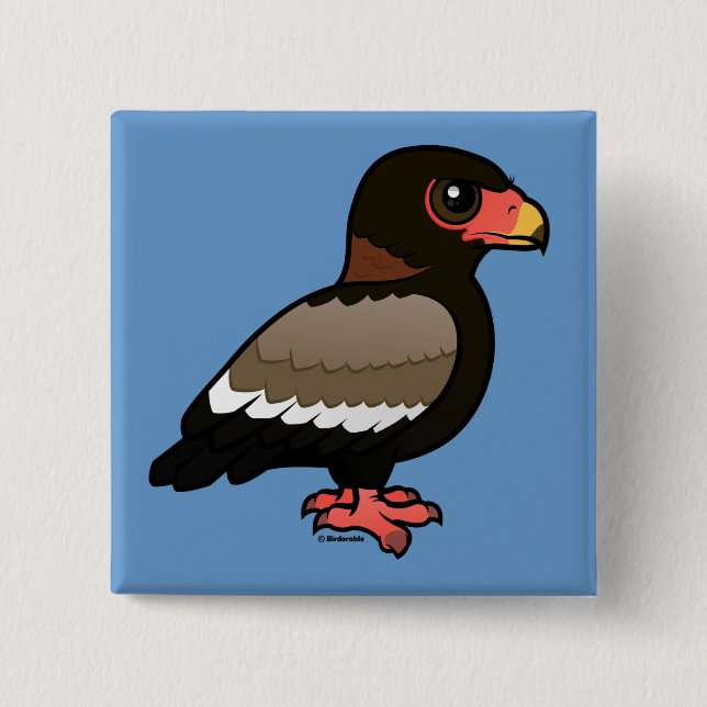 Badge Carré 5 Cm Birdorable Bateleur (Devant)