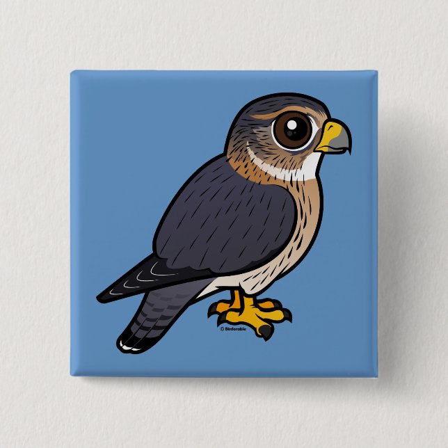 Badge Carré 5 Cm Birdorable MERLIN (Devant)