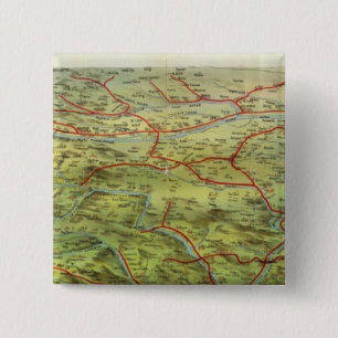 Badge Carré 5 Cm Birdseyes Vue sur les grandes plaines