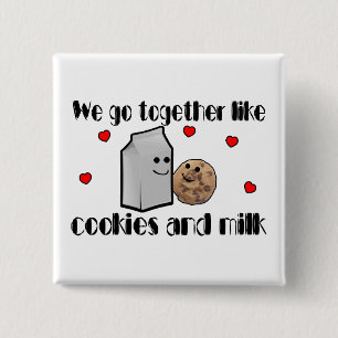 Badge Carré 5 Cm Biscuits et amour de lait