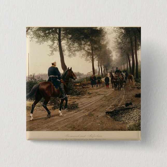 Badge Carré 5 Cm Bismarck et napoléon (Devant)