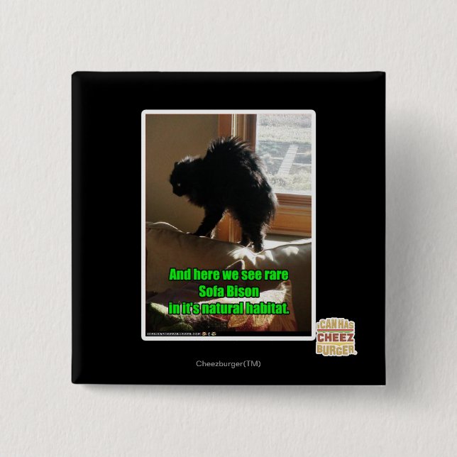 Badge Carré 5 Cm Bison de sofa (Devant)